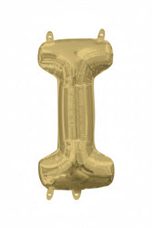 Gold letter 'I' balloon with Anagram logo on a white background