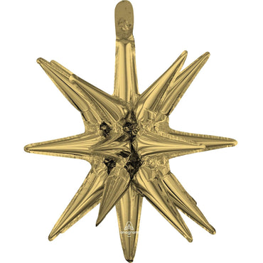 White Gold Magic Star Small Foil Balloon 45x50cm
