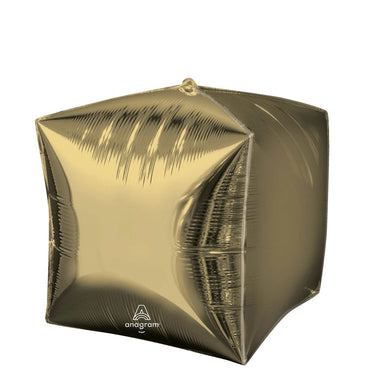 White Gold Cubez Foil Balloon 38cm