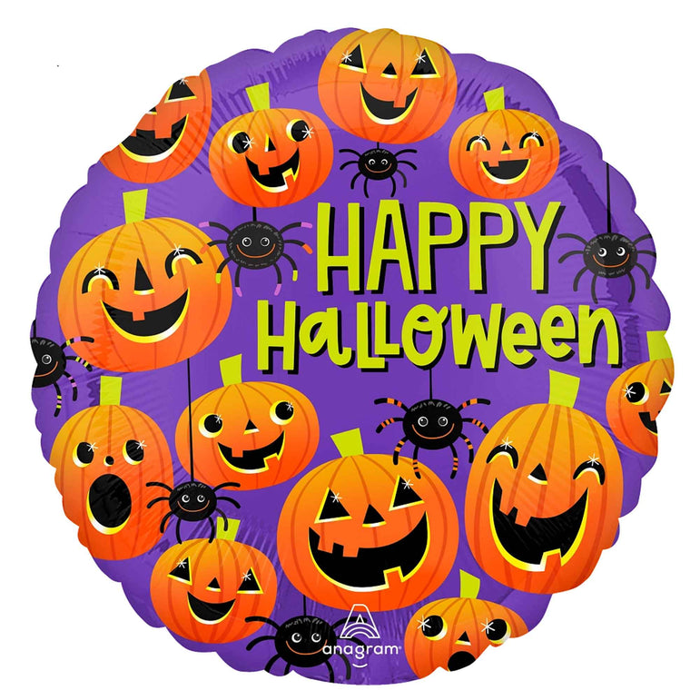 Halloween Spiders and Pumpkins 18in