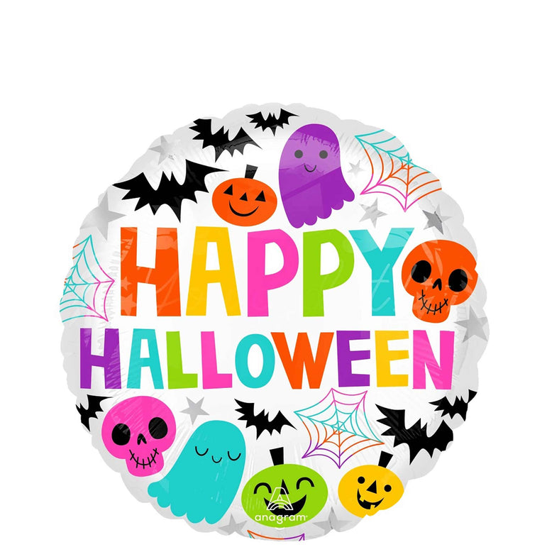 Colorful & Creepy Halloween Foil Balloon 45cm