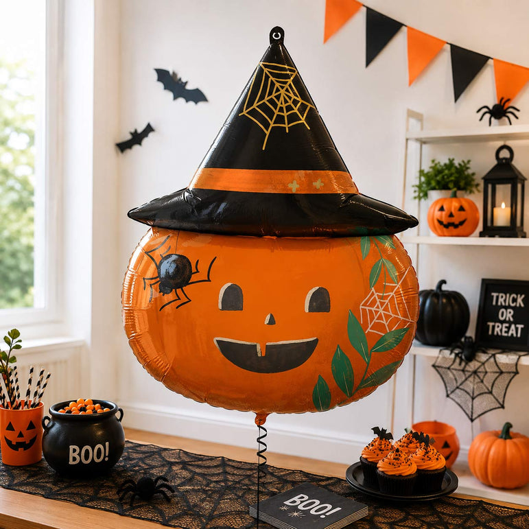 Nature in the Night Satin Pumpkin SuperShape Balloon 53x66cm