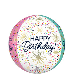 Confetti Sprinkle Birthday Orbz Balloon 38x40cm
