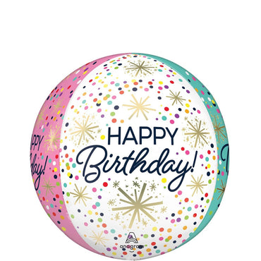 Confetti Sprinkle Birthday Orbz Balloon 38x40cm