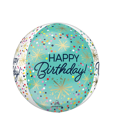 Confetti Sprinkle Birthday Orbz Balloon 38x40cm
