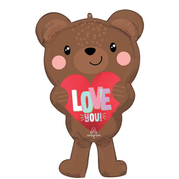 In Love Bear Satin Supershape Balloon 30in