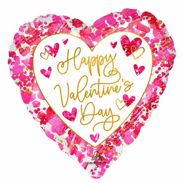 Heartful Valentines Day Balloon 18in