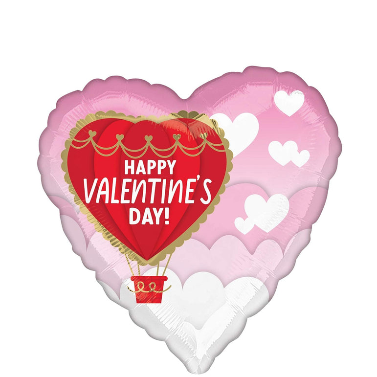 Happy Valentine's Day Hot Air Foil Balloon 45cm