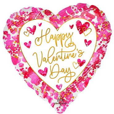 Heartful Valentines Day Jumbo Foil Balloon 28in
