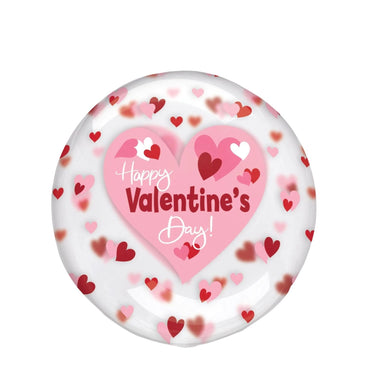 Clear Valentines Playful Heart Printed Clearz Balloon