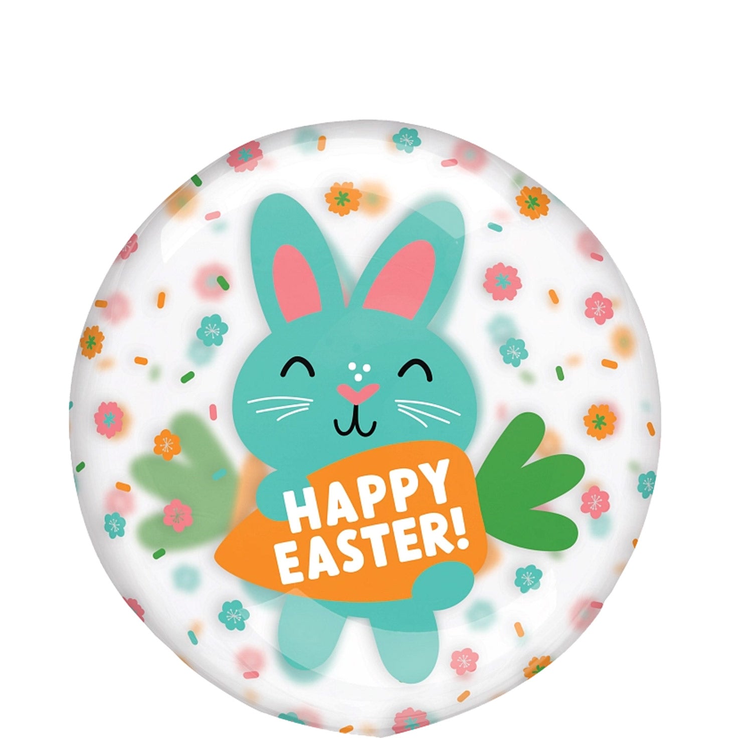 Clear Clearly Cute Easter Bunnies Foil Balloon