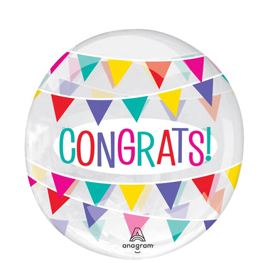 Clear Congrats Banner Foil  Balloon