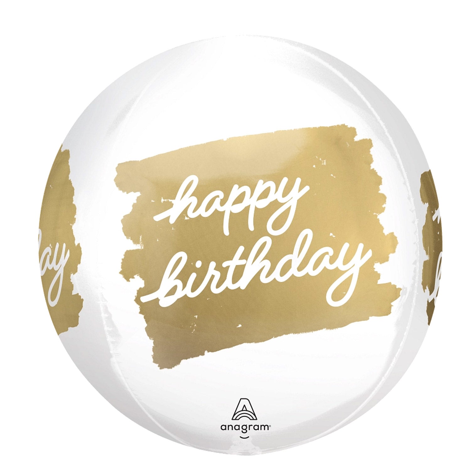 Golden Age Happy Birthday Orbz Balloon