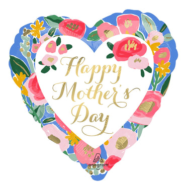 Happy Mothers Day Painted Prints Foil Balloon 18in