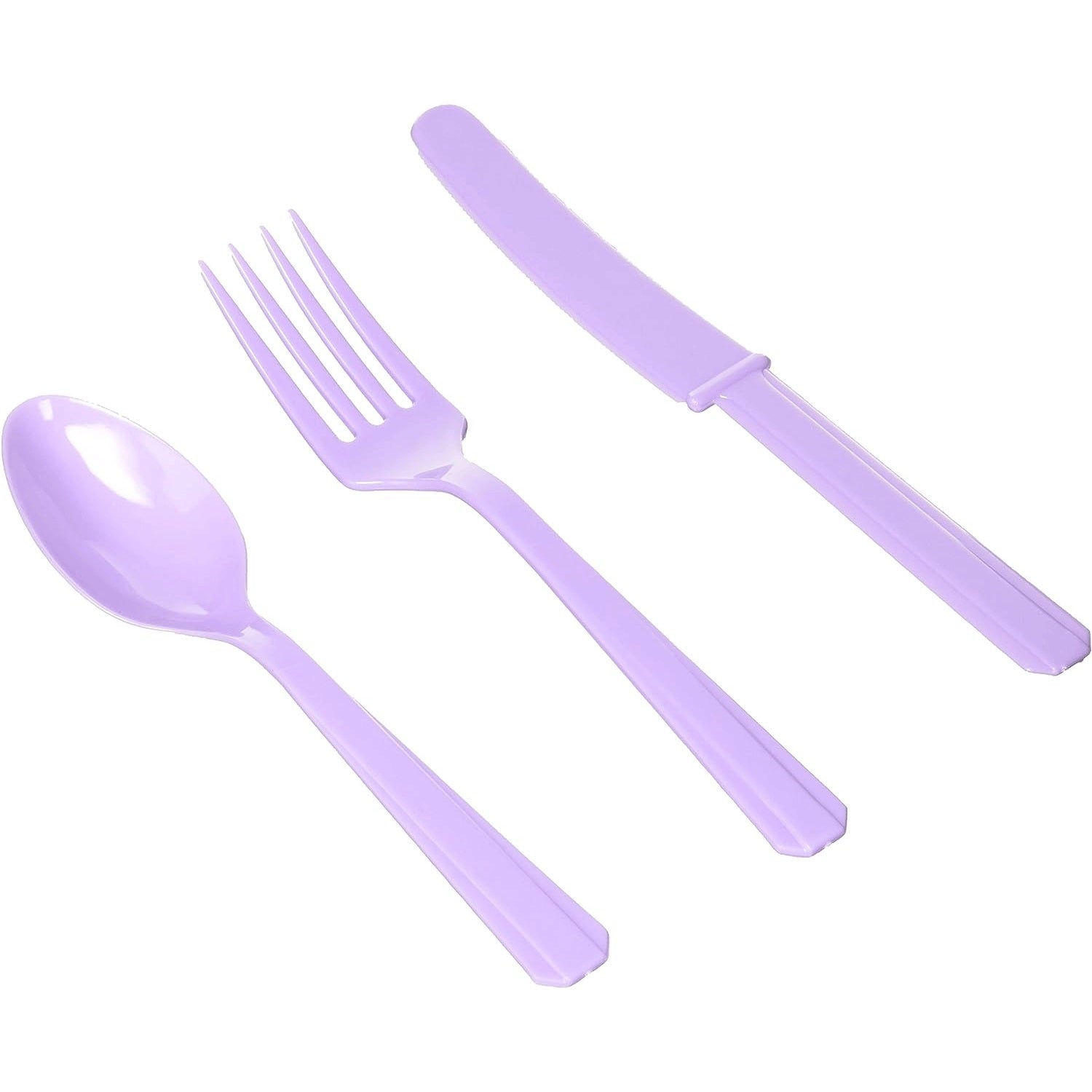 Lavender Plastic Assorted Cutlery