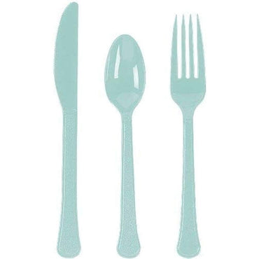 Robins Egg Blue Assorted Plastic Cutlery