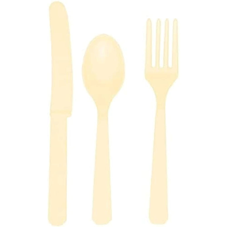 Vanilla Crème Plastic Assorted Cutlery
