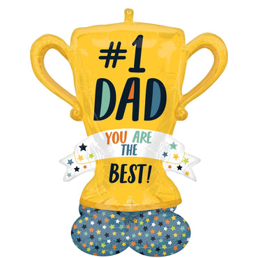Best Dad Trophy Airloonz Foil Balloon 38in