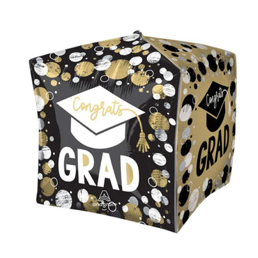 Grad Cirlces And Dots Ultra Cubez Foil Balloon