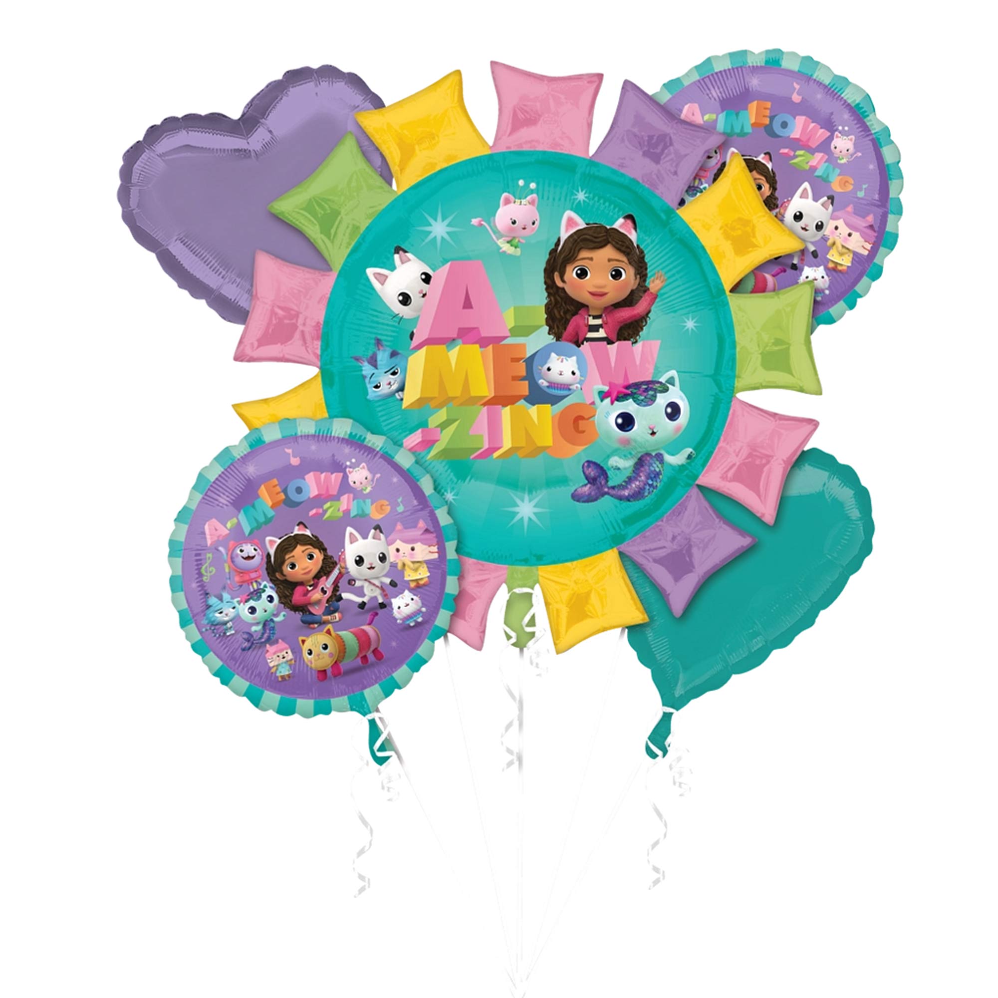 Gabbys Dollhouse Bouquet Foil Balloon Boquet 5pcs
