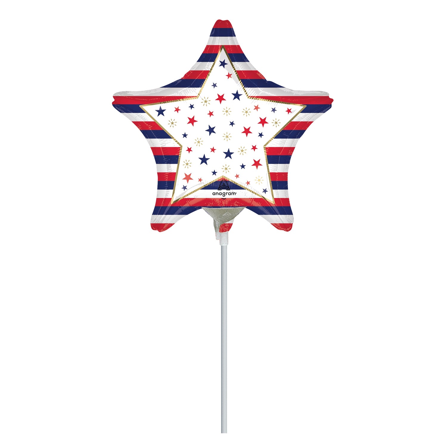 Patriotic Stars and Stripes Mini Shape Balloon