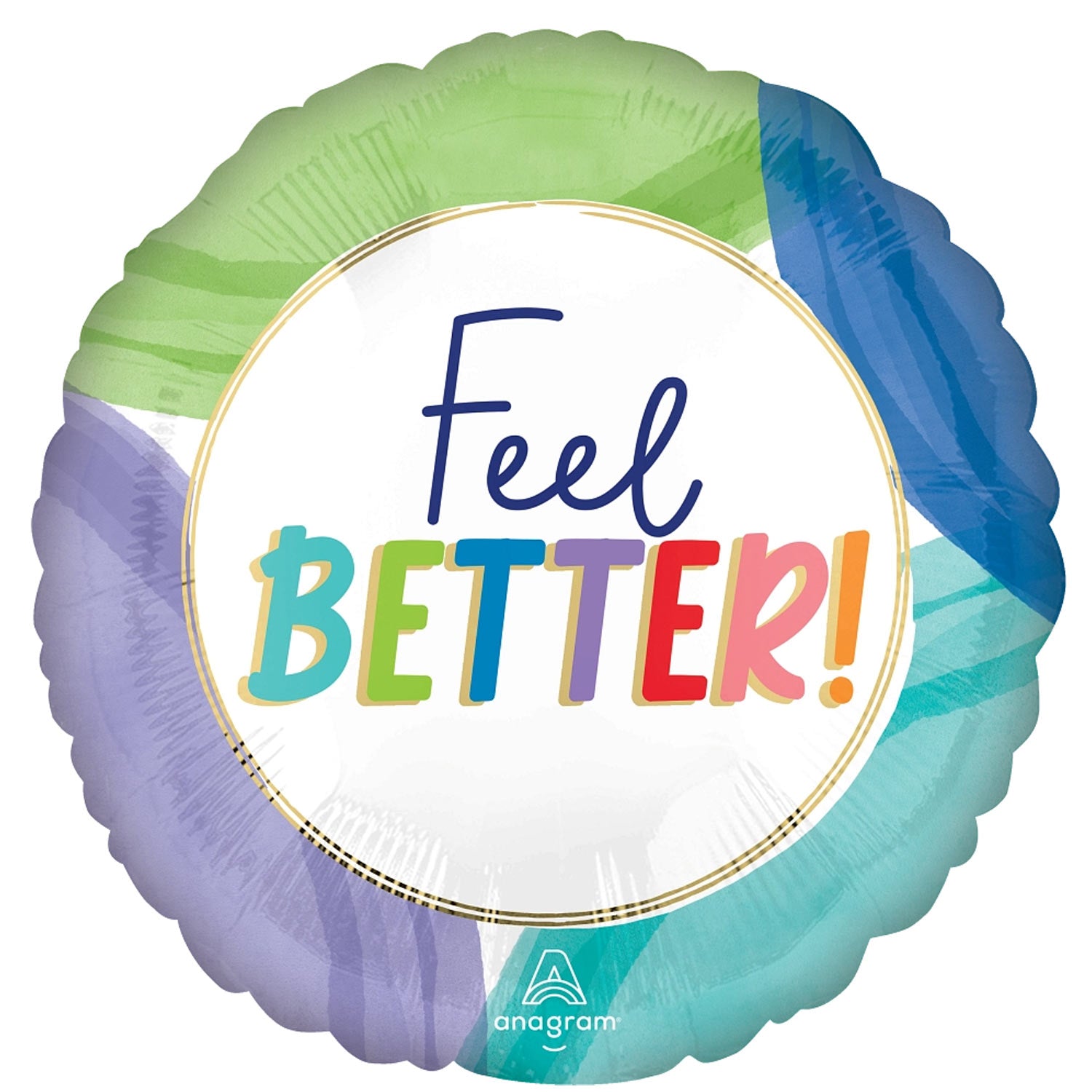 Feel Better Cutout Collage Jumbo Foil Balloon 28in