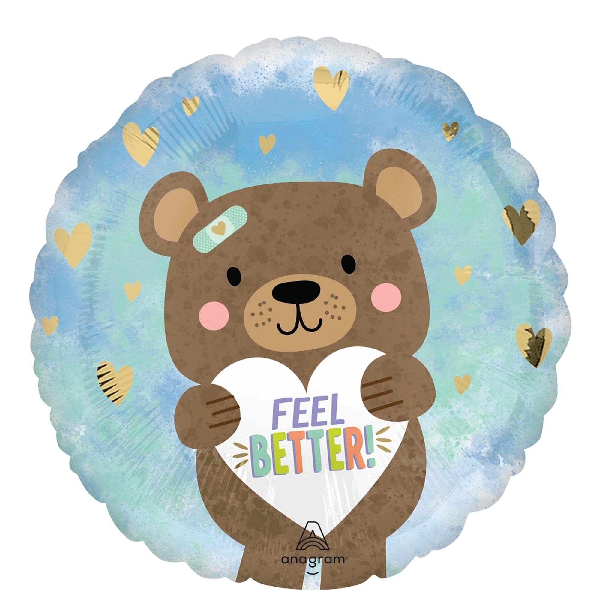 Feel Better Bear Foil Balloon 18in