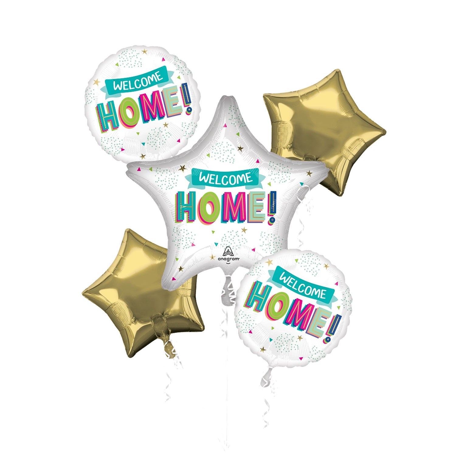 Welcome Home Foil Balloon Bouquet 5pcs