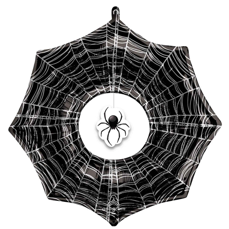 Creepy Spider Web SuperShape Foil Balloon 83x81cm