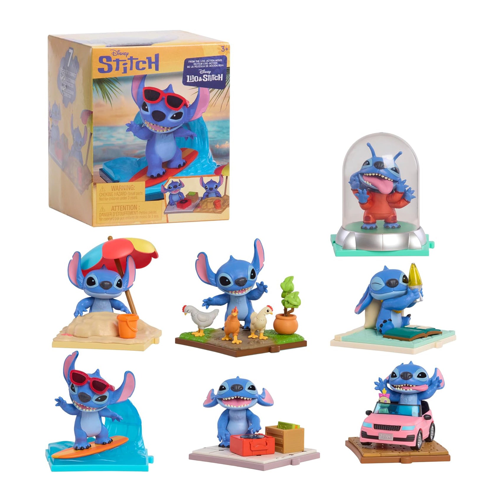 Disney Stitch Movie Time Blind Box Collectible Figure 3in (Sold per piece)