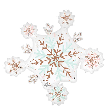 Snowflakes Winter Wonderland Satin Balloon