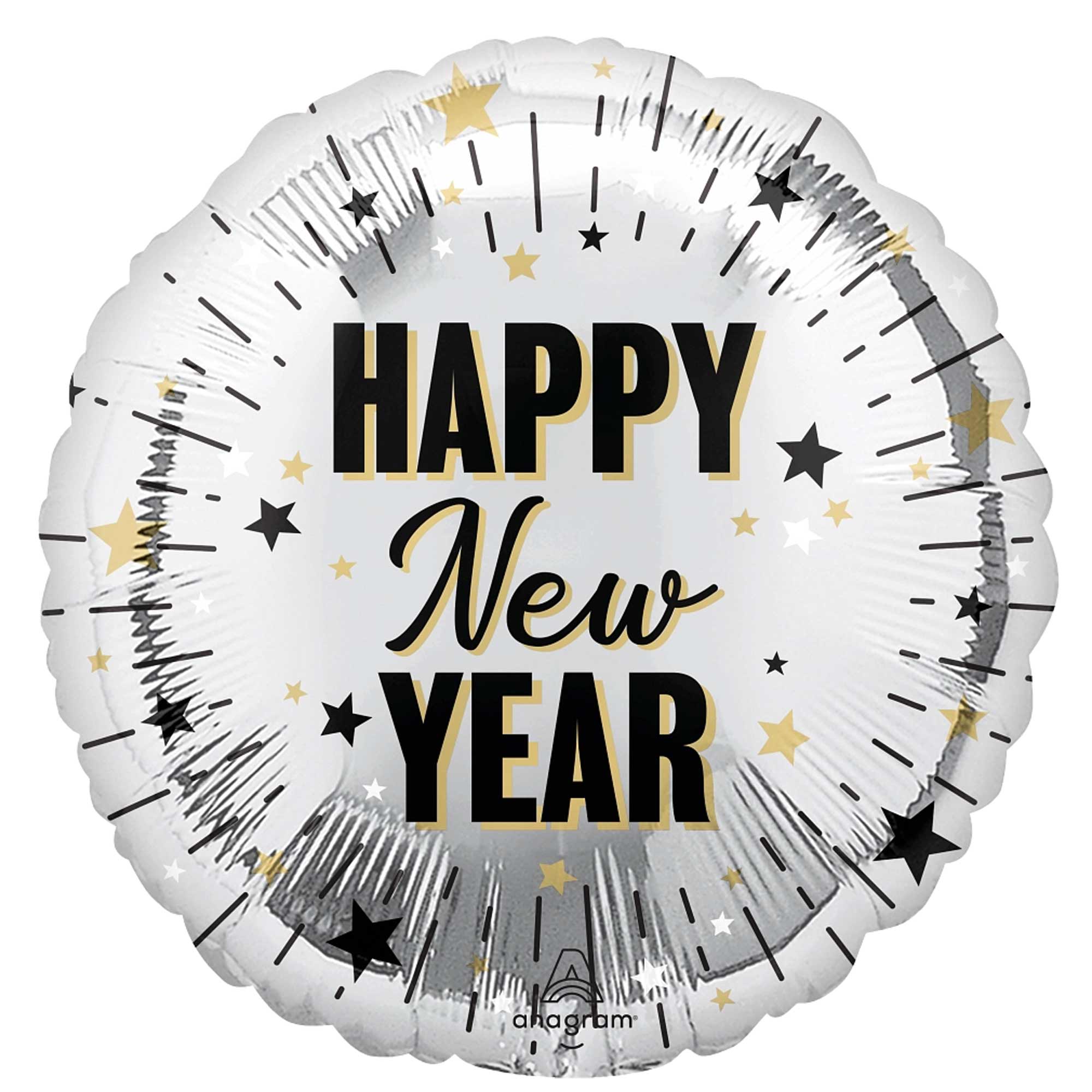 Elegant New Year Celebration Foil Balloon 18in