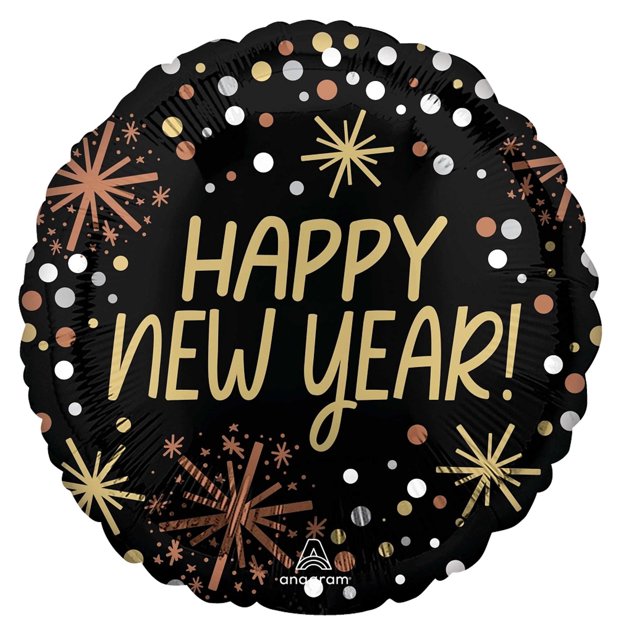 New Years Confetti Foil Balloon 18In