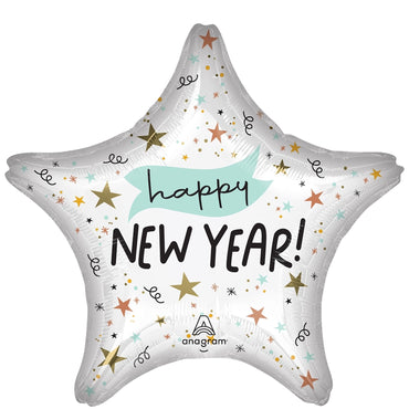 Noon Year Star Foil Balloon 18in