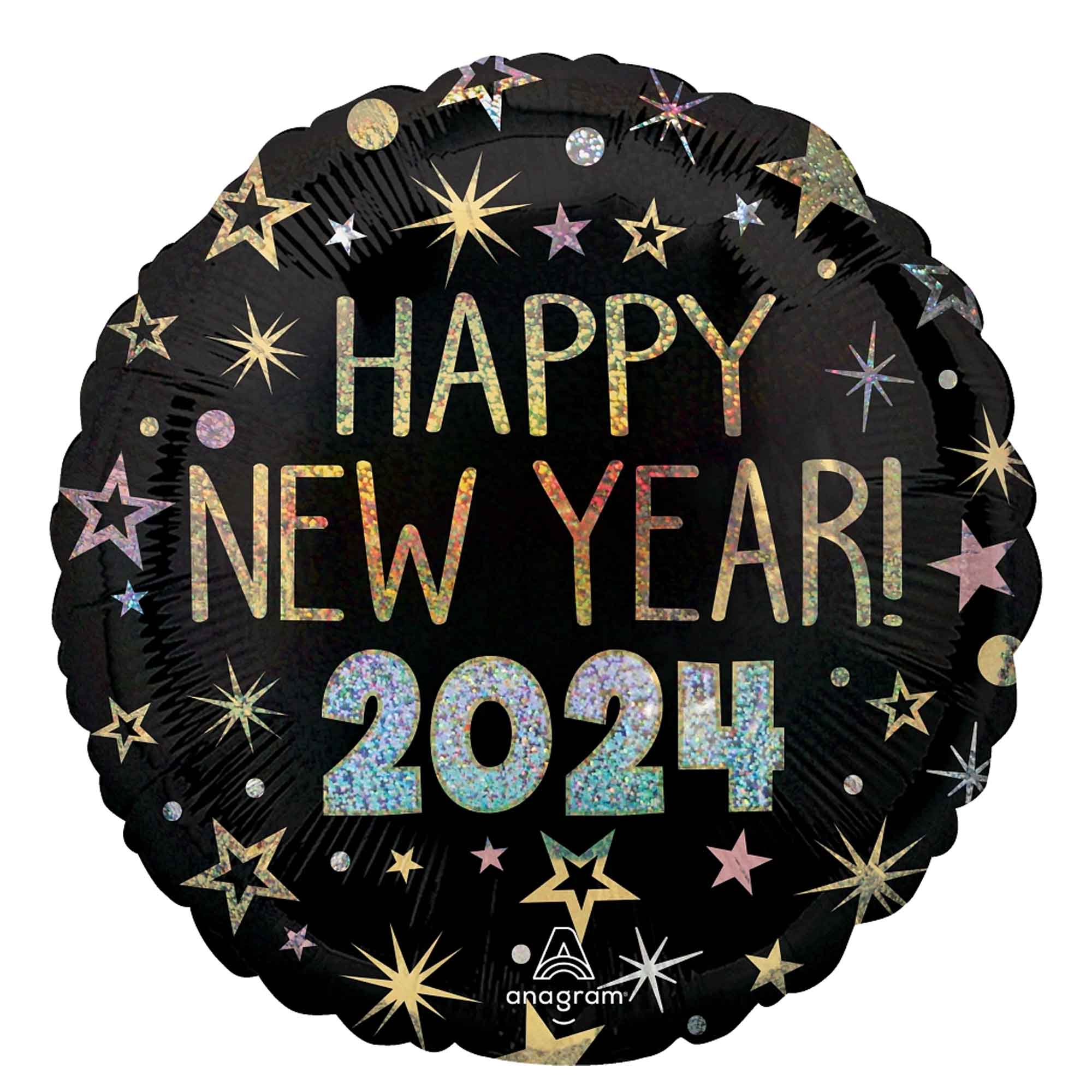 2024 New Year Celebration Foil Balloon 18in