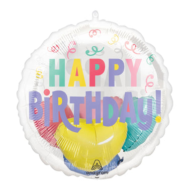 Pastel Confetti Insiders Happy Birthday Foil Balloon 20in