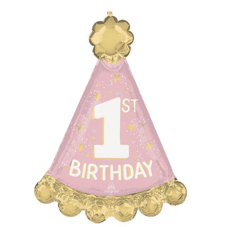 Pink 1st Birthday Littler Miss One-derdul Supershape Balloon