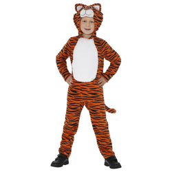 Child Tiger Animal All-in-One Orange & Black Costume