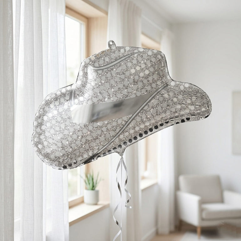 Disco Western Hat Supershape Foil Balloon Party Decoration