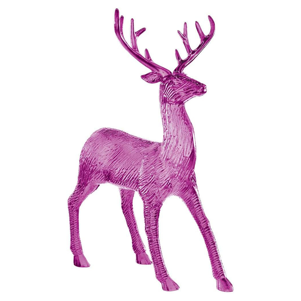 Pink Reindeer Eletroplated Figurine Decoration 12x10x6in