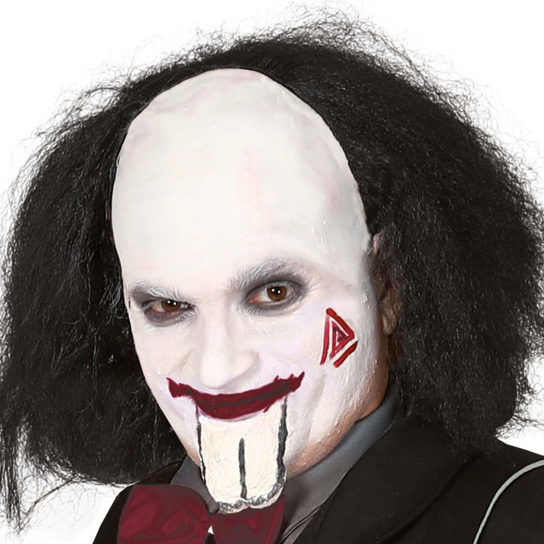 Adult Bald With Black Hair Wig