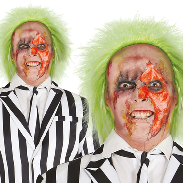 Adult Crazy Ghost Green Wig