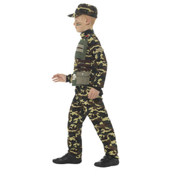 Child Camouflage Military Boy Career Costume