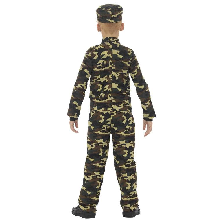 Child Camouflage Military Boy Career Costume