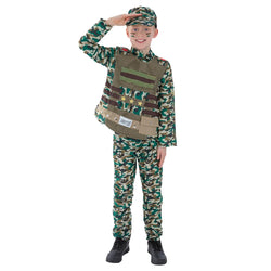 Child Camouflage Military Boy Career Costume