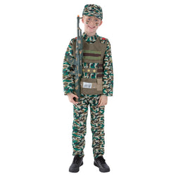 Child Camouflage Military Boy Career Costume