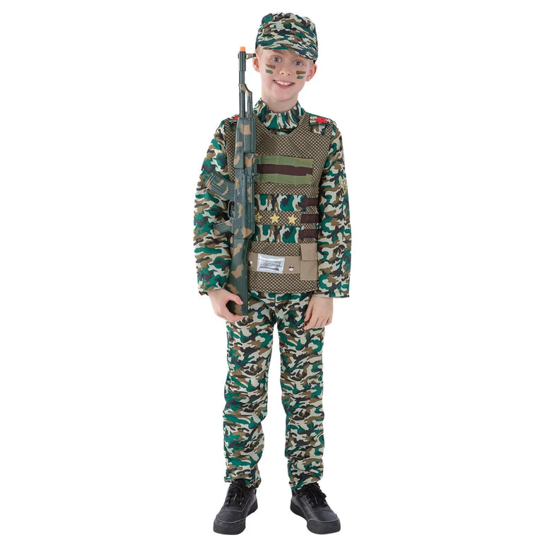 Child Camouflage Military Boy Career Costume