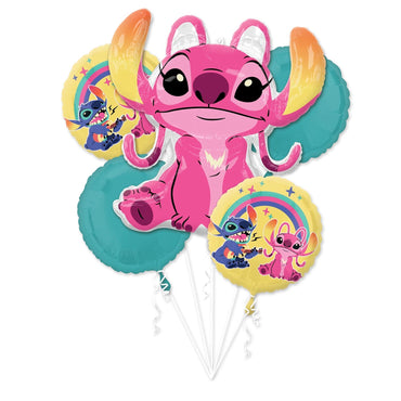 Disney Lilo & Stitch Foil Balloon Bouquet 5pcs