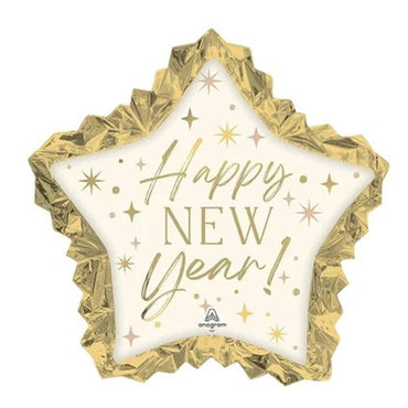 New Year Star Soiree Large Shape Satin Foil Balloon