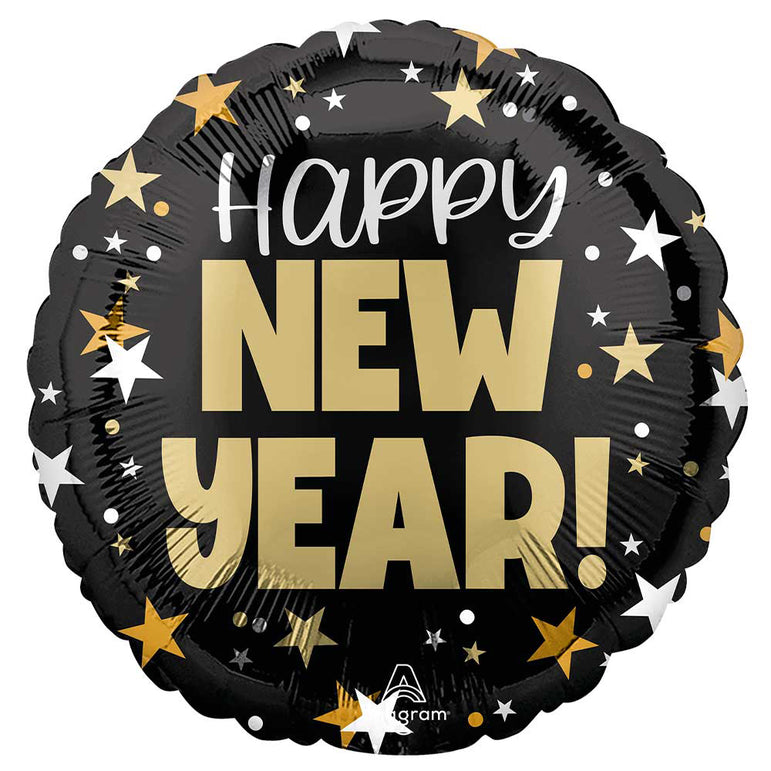 New Year Top Hat Foil Balloon 18in